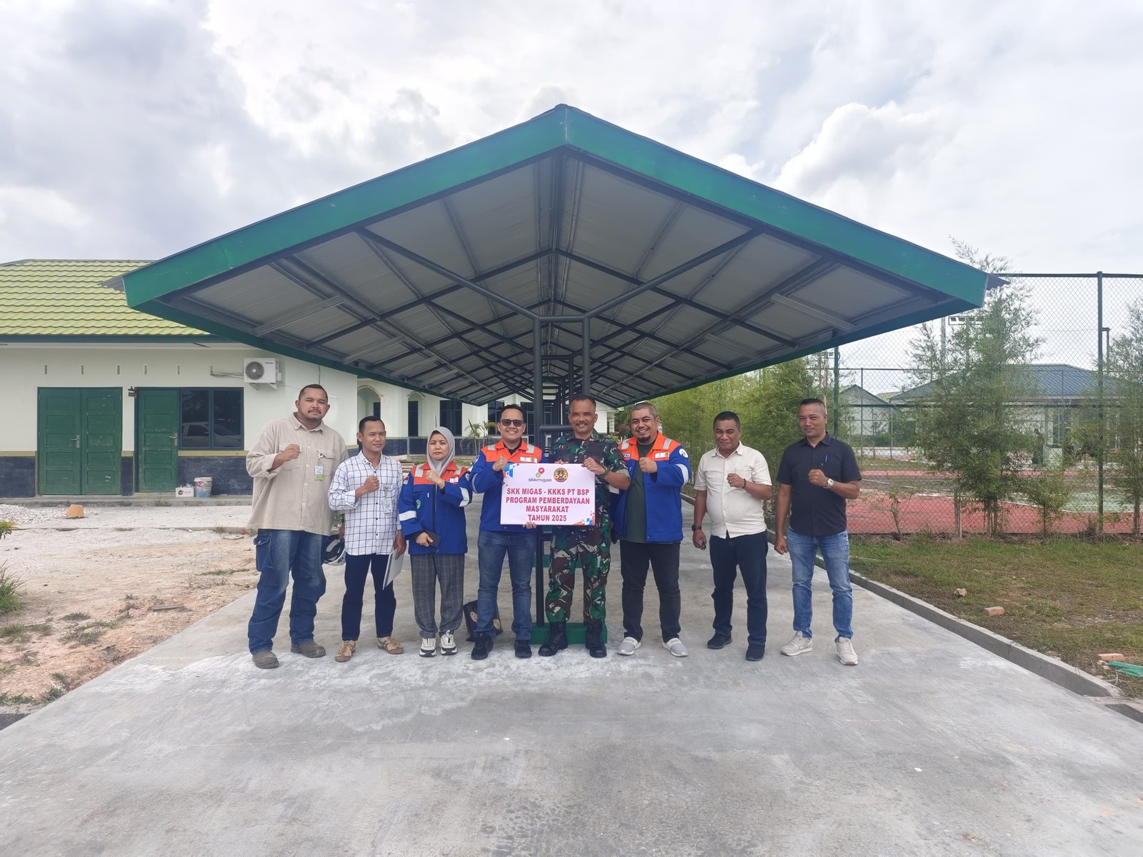 PT BSP Bangun Fasilitas Parkir di Makodim 0322 Siak