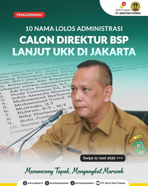 10 Nama Lolos Administrasi Calon Direktur BSP, Lanjut UKK di Jakarta